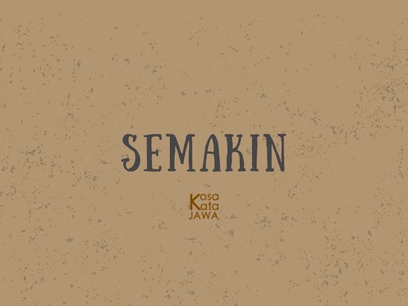 Bahasa jawanya semakin