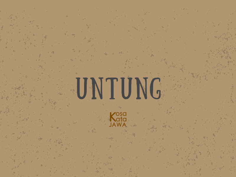 Bahasa jawanya untung