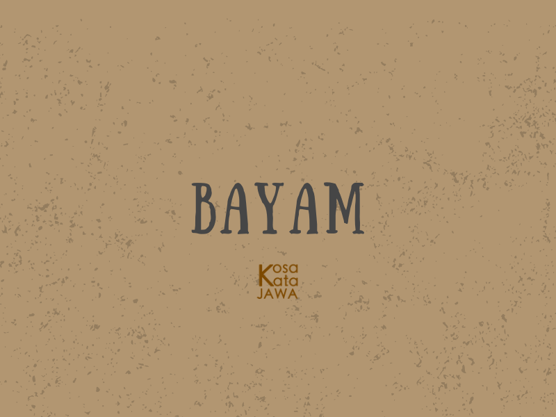 Bahasa jawanya bayam