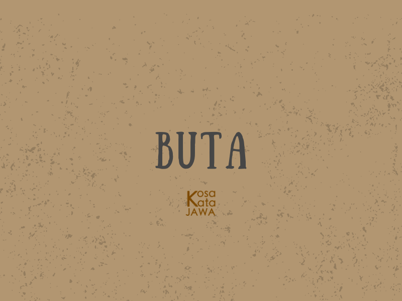 Bahasa jawanya buta