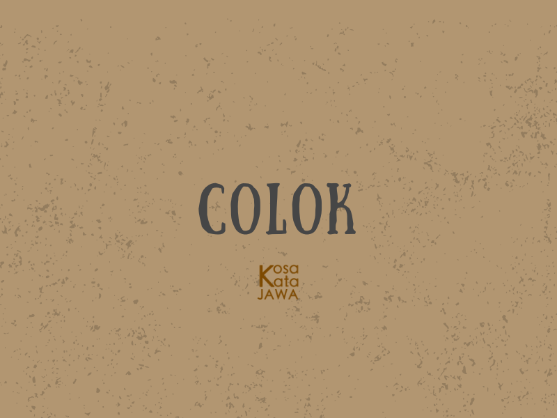 Bahasa jawanya colok