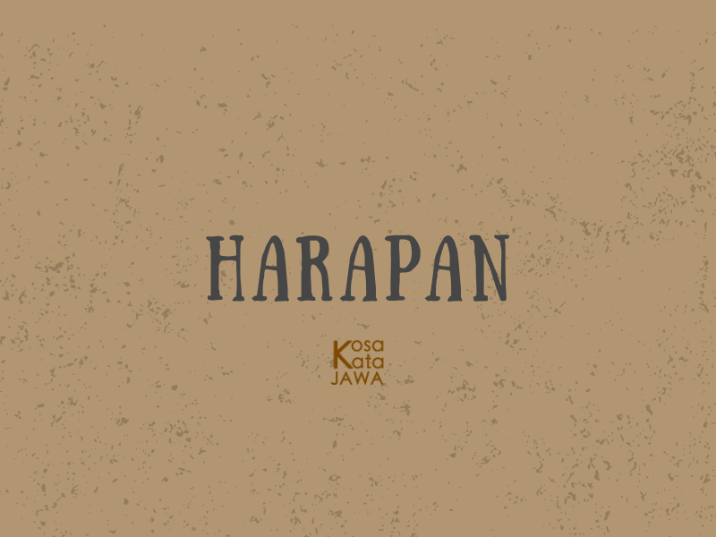 Bahasa jawanya harapan