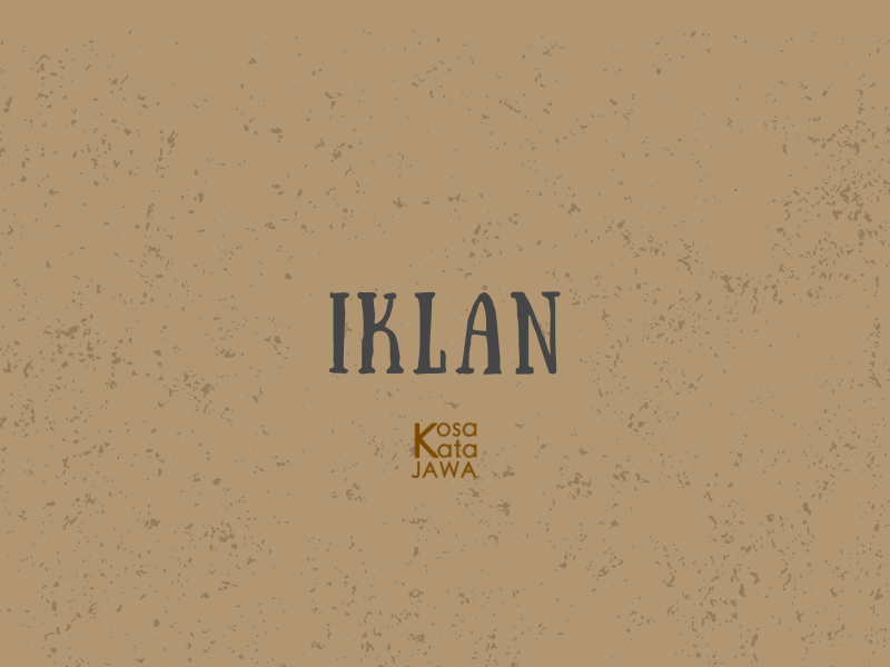 Bahasa jawanya iklan