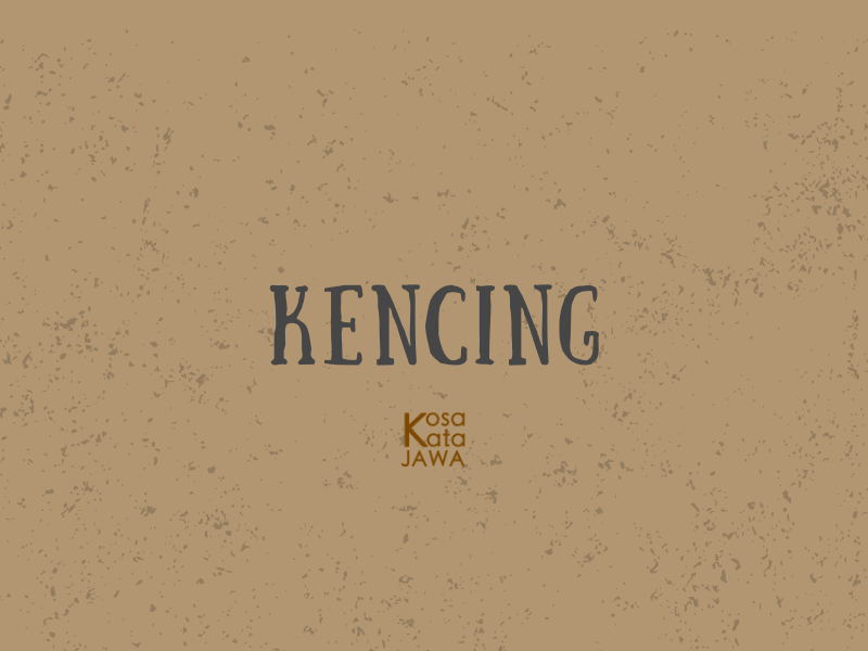 Bahasa jawanya kencing