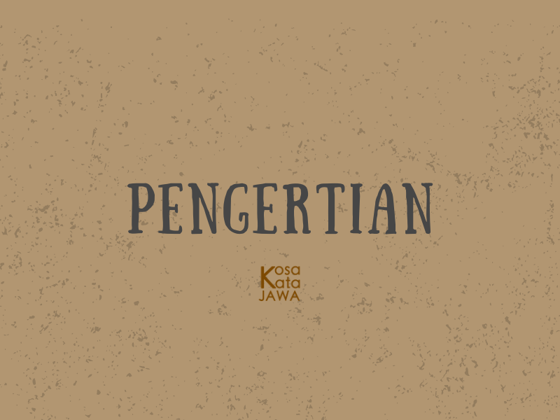 Bahasa jawanya pengertian