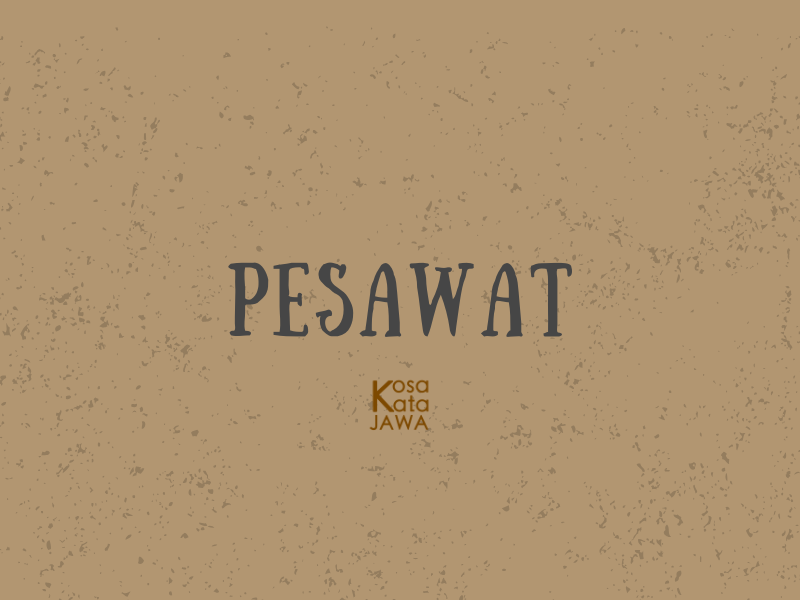 Bahasa jawanya pesawat terbang