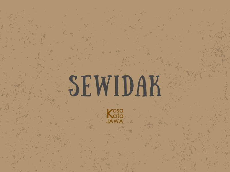 Sewidak artinya