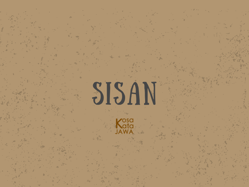 Sisan artinya