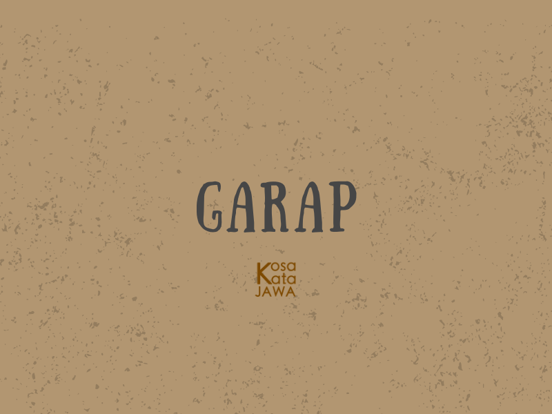 Garap artinya