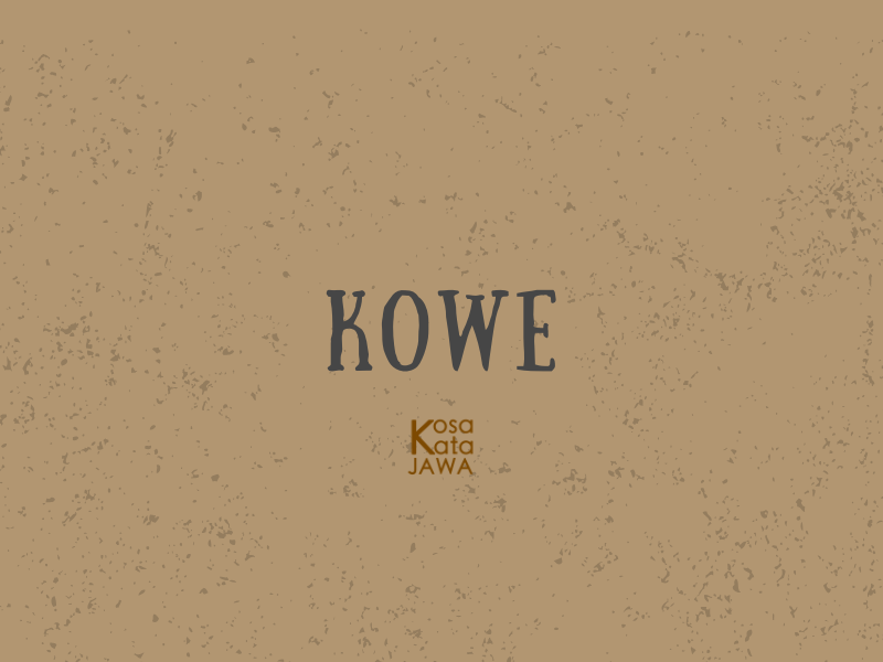 Kowe artinya