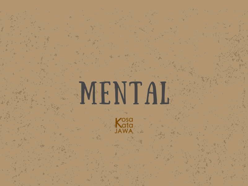 Bahasa jawanya mental