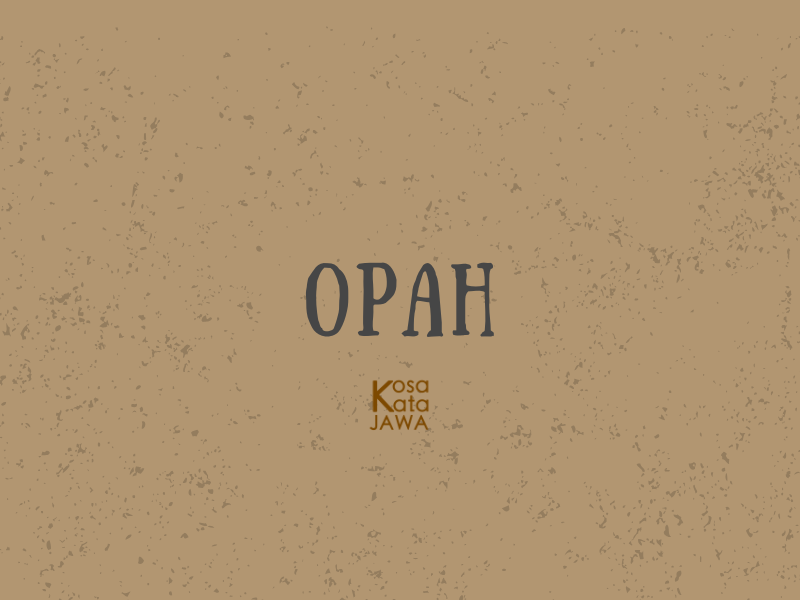 Opah artinya