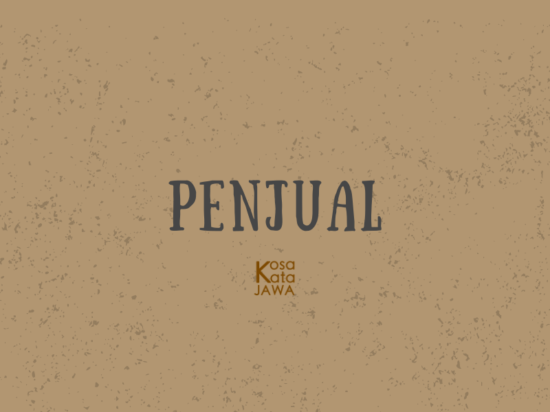 Bahasa jawanya penjual