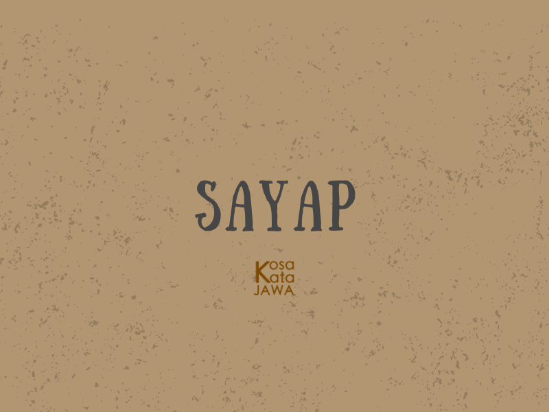 Bahasa jawanya sayap