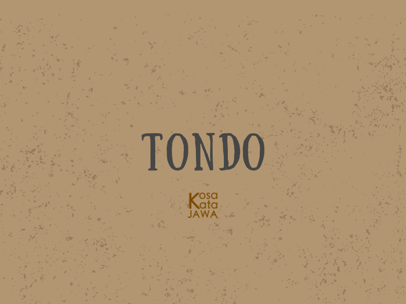 Tondo artinya