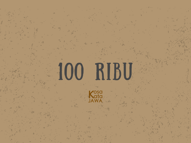 Bahasa jawanya 100 ribu