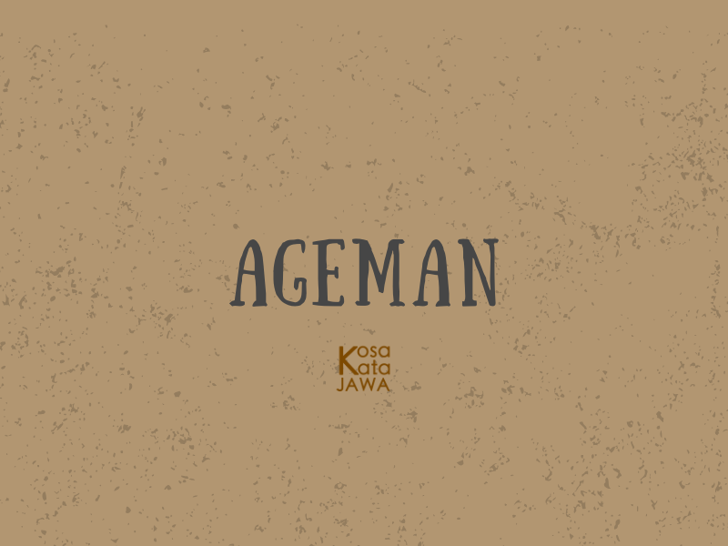 Ageman artinya