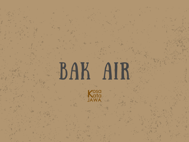 Bahasa jawanya bak air