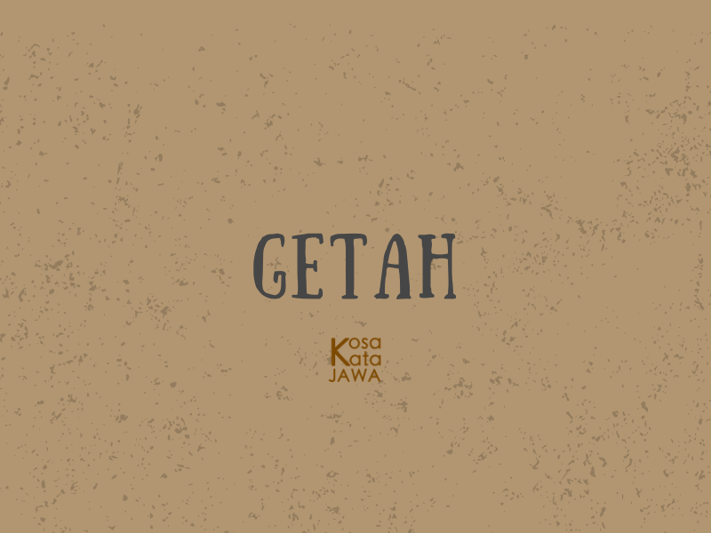 Bahasa jawanya getah