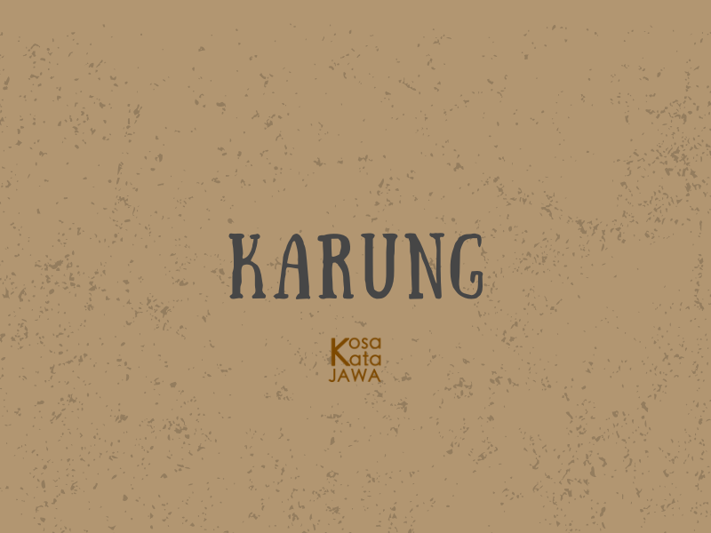 Bahasa jawanya karung