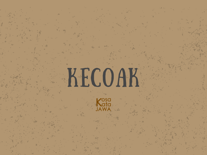 Bahasa jawanya kecoak