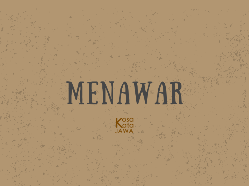 Bahasa jawanya menawar