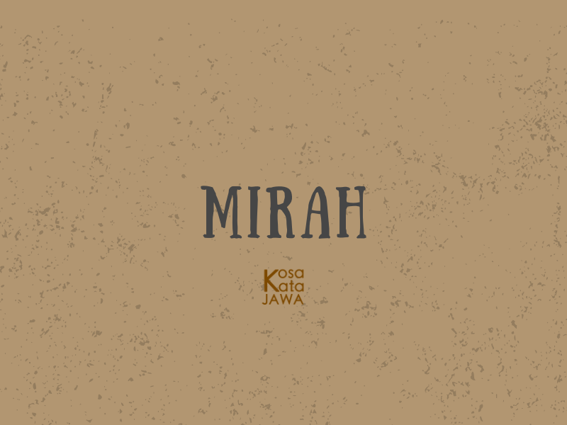 Mirah artinya