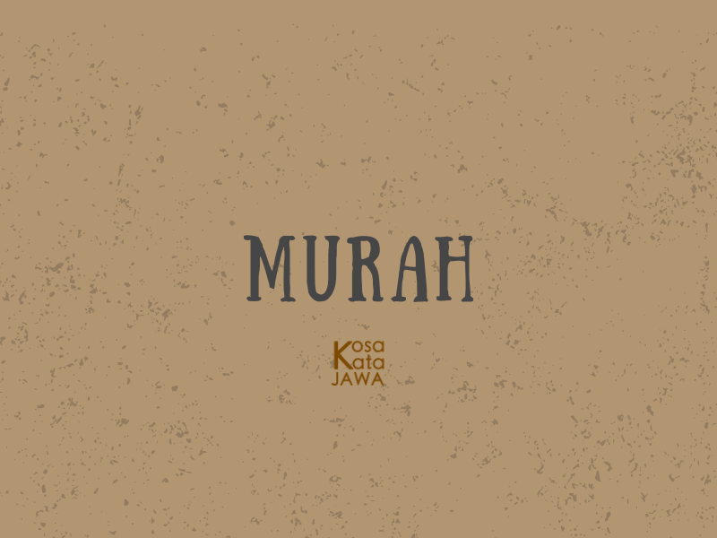 Bahasa jawanya murah