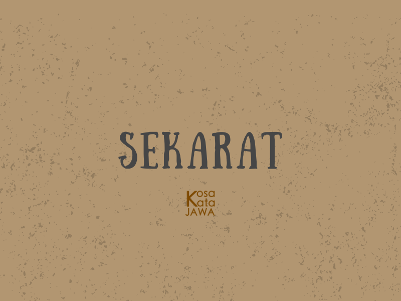 Bahasa jawanya sekarat