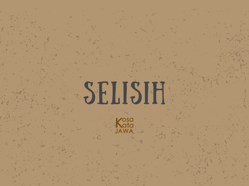 Bahasa jawanya selisih