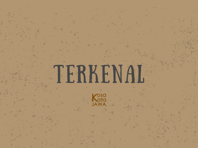 Bahasa jawanya terkenal